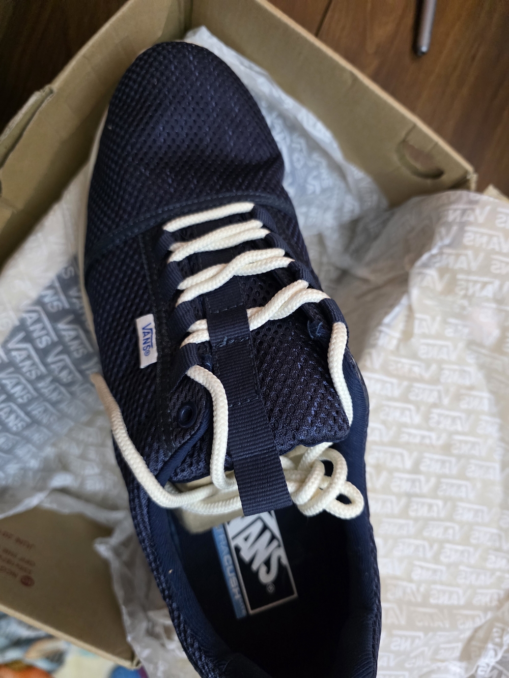 Vans Men's Navy Mesh Low-Top Sneakers